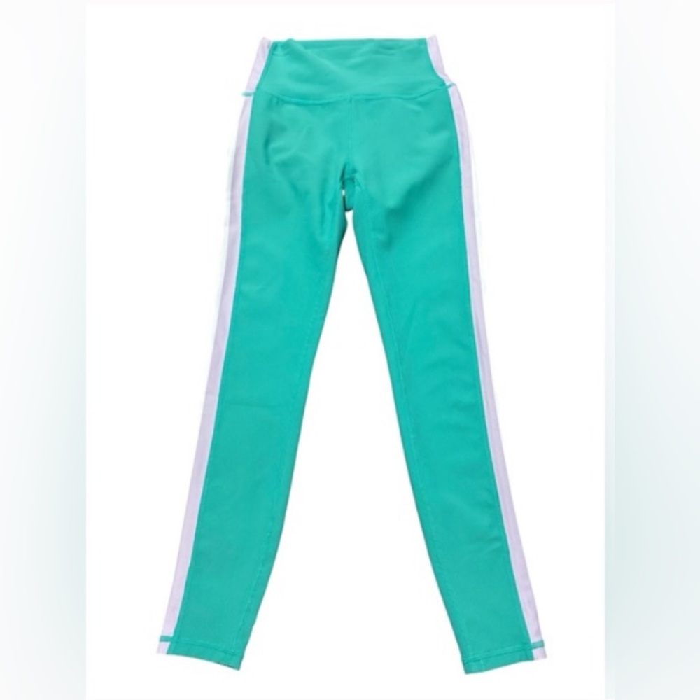 Wilo Momentum high-rise leggings green apple white purple striped S